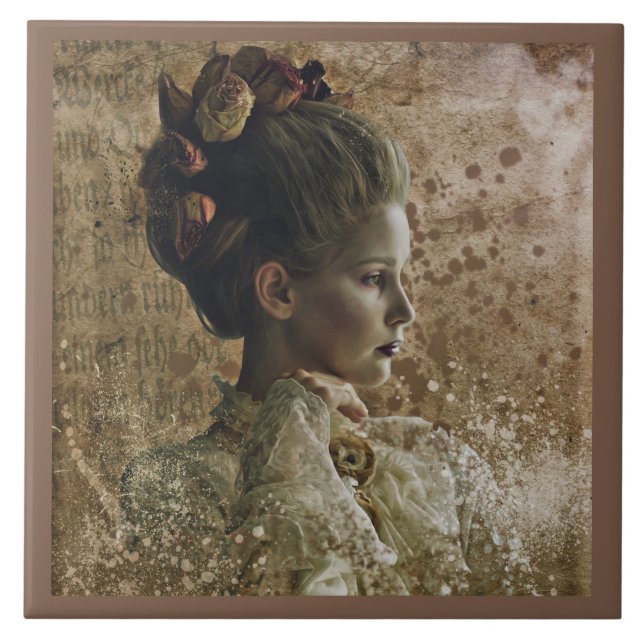 Victorian Ghost Dam-in-Waiting Kakelplatta (Framsidan)