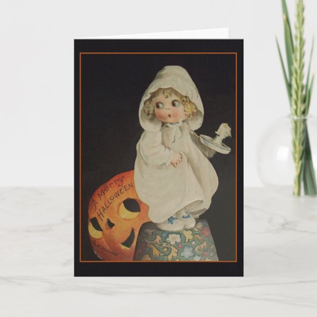 Victorian Ghost Halloween-hälsningskort Kort (Framsida)
