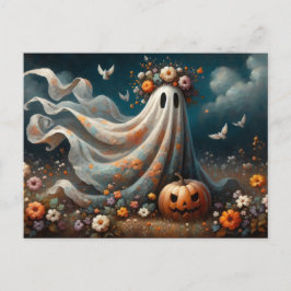 👻 Victorian Ghost i Oljemålning Stil 🎃 Vykort