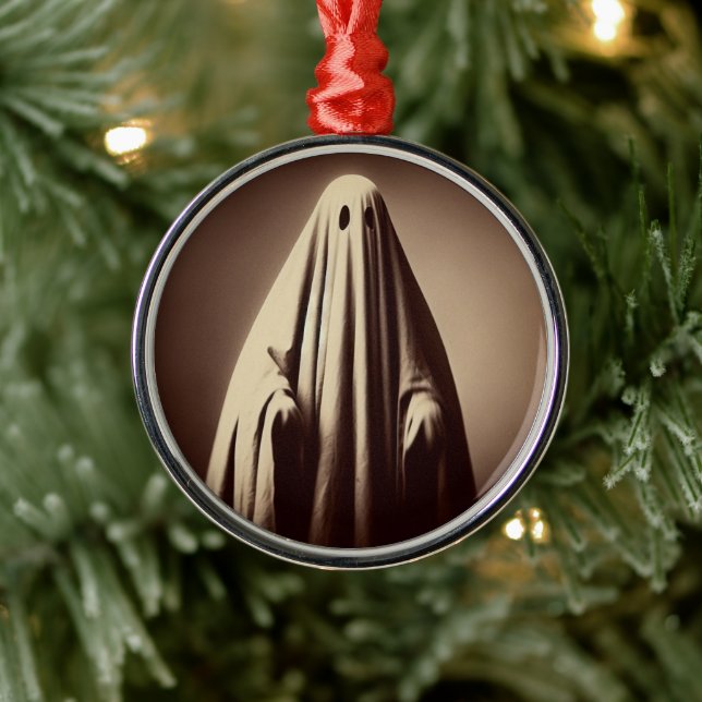 Victorian Ghost Photo Spooky jul Ornament (Träd)