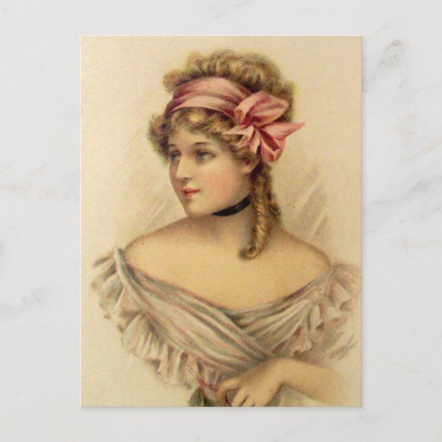 Victorian Gibson Girl Postcard Vykort (Framsida)