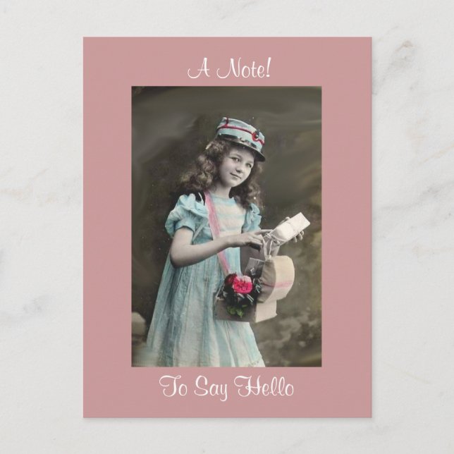 Victorian Girl har blivit utmattad! Vykort (Framsida)