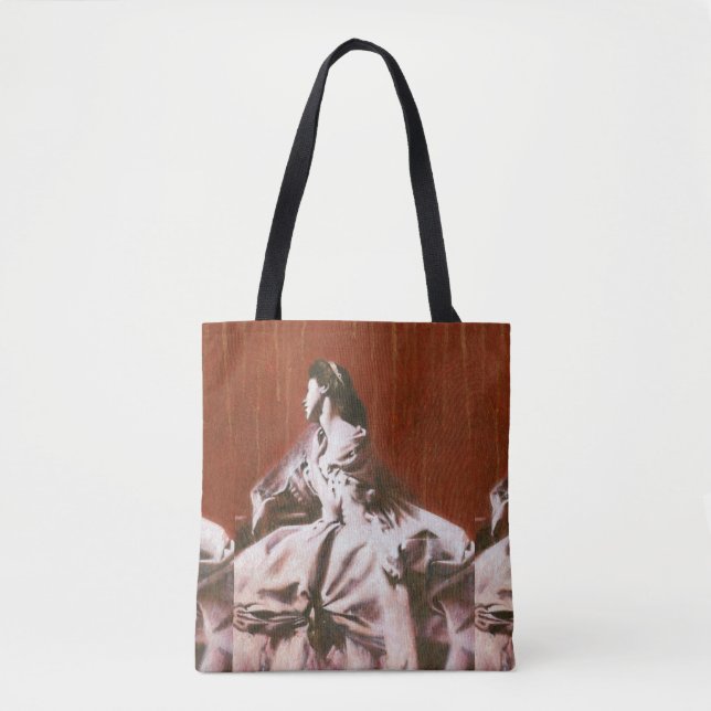 Victorian Girl in White All over Print Bag Tygkasse (Framsida)