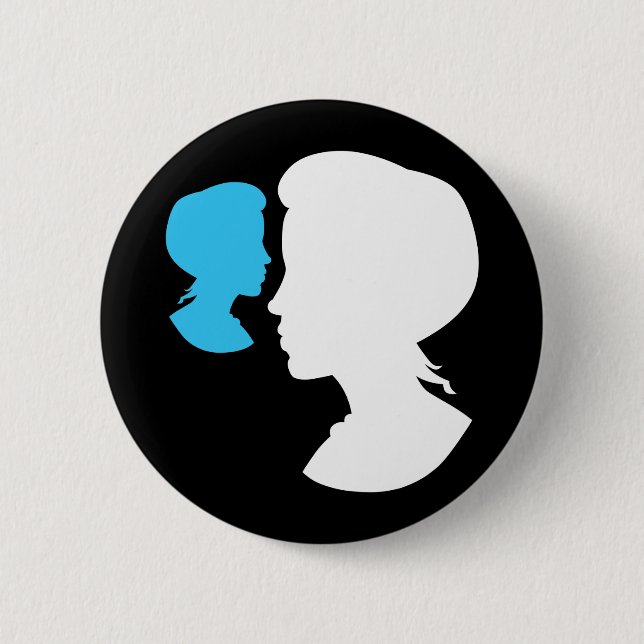 Victorian Girl Silhouette Cameo Knapp (Framsida)