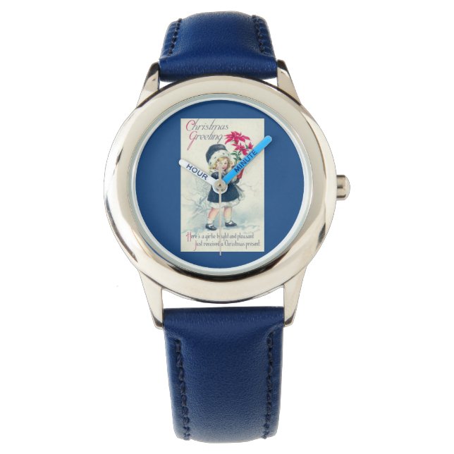Victorian Girl Vintage jul Helgdag Watch Armbandsur (Framsida)