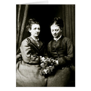 Victorian Girlkompisar Hälsningskort