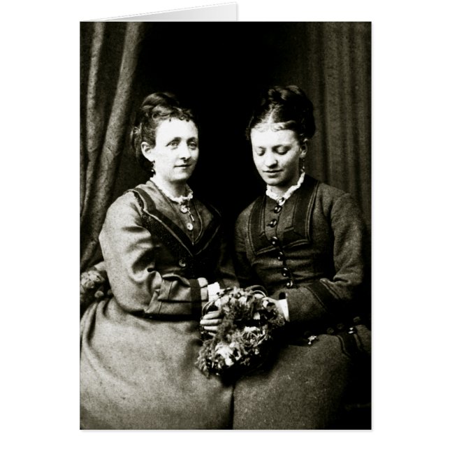 Victorian Girlkompisar Hälsningskort (Framsidan)