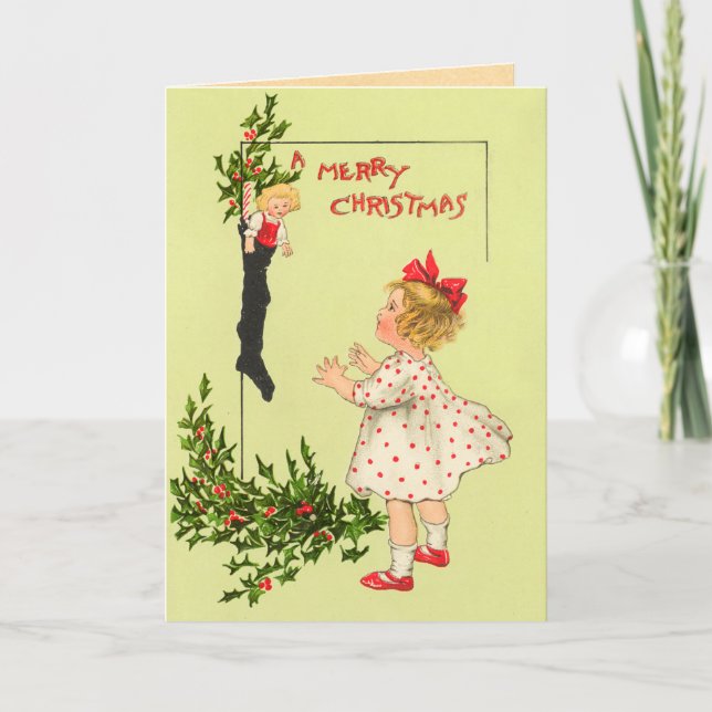 Victorian God jul Card Helgkort (Framsida)