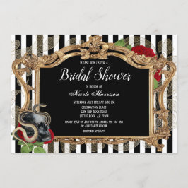 Victorian Gothic Black Rand Möhippa Inbjudningar