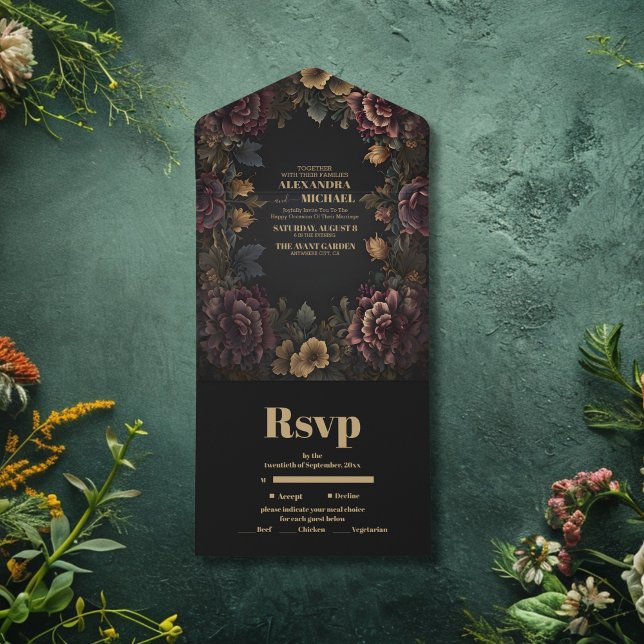 Victorian Gothic Blommigt Ram Bröllop (Skapare uppladdad)