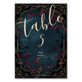 Victorian Gothic Elegance Bröllop Bordsnummer