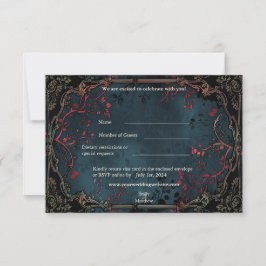 Victorian Gothic Elegance Bröllop OSA Card Tack Kort