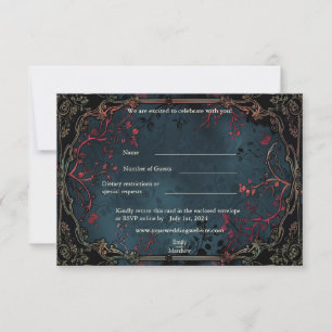 Victorian Gothic Elegance Bröllop OSA Card Tack Kort