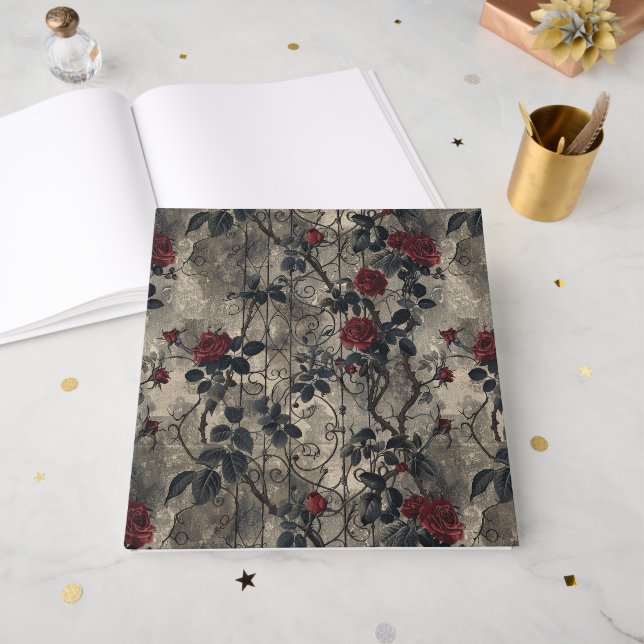 Victorian Gothic Garden Ro Mönster Gästböcker (Framsidan öppen)