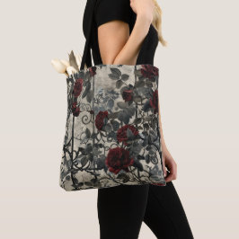 Victorian Gothic Garden Ro Mönster Tygkasse