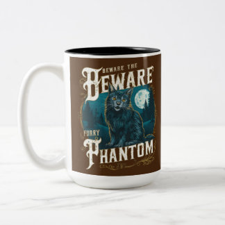 Victorian Gothic Maine Coon: Mysterious Natt Två-Tonad Mugg