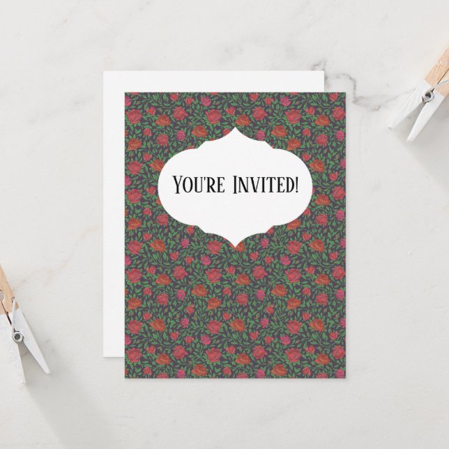 Victorian Gothic Perfekt Red & Fuchsia Ro Kort (Fram/Back In Situ)