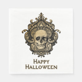 Victorian Gothic Skull Halloween Napkins Pappersservett