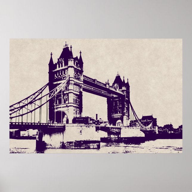 VICTORIAN GOTHIC TORN BRIDGE - LONDON POSTER (Framsidan)
