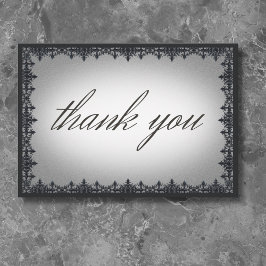 Victorian gotiic Järn Gräns White Bröllop Tack Kort