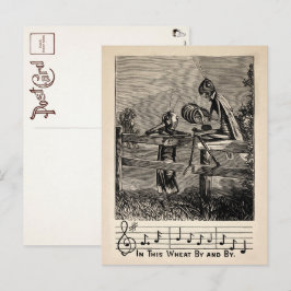 Victorian Grashopper Sång vycard Vykort