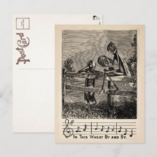 Victorian Grashopper Sång vycard Vykort