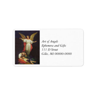 Victorian Guardian Angel Adressetikett