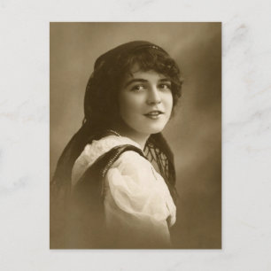 Victorian Gypsy Woman-vykort Vykort