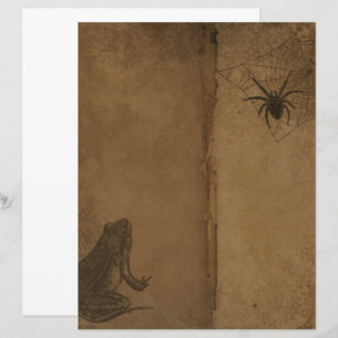 Victorian Halloween Gothic Frog Scrapbook Papper