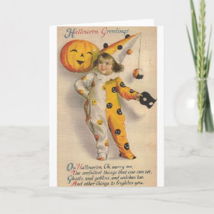 Victorian Halloween-hälsningskort Kort