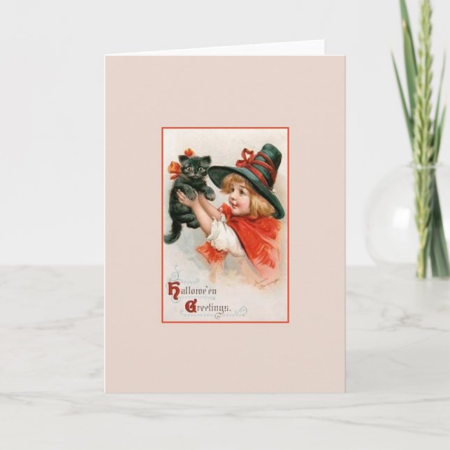 Victorian Halloween-hälsningskort Kort (Framsida)