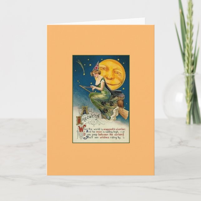 Victorian Halloween-hälsningskort Kort (Framsida)