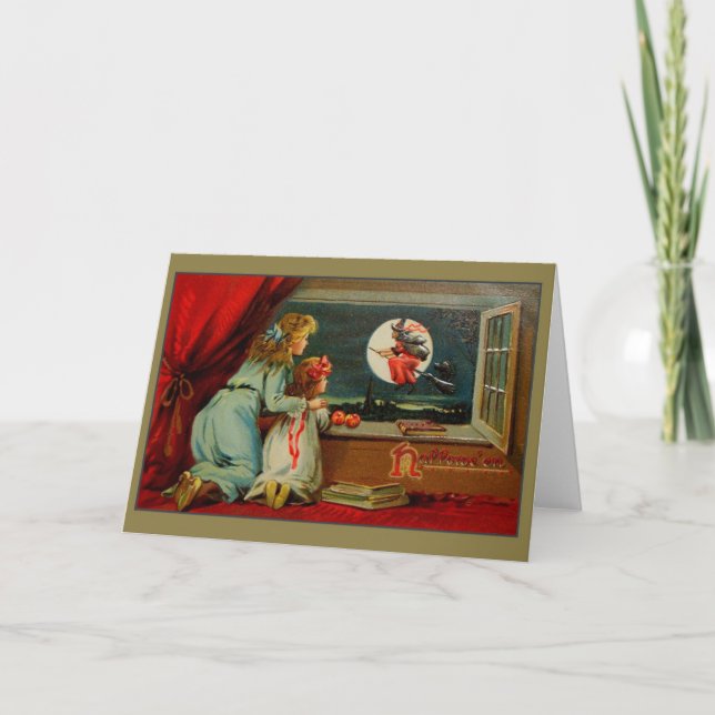 Victorian Halloween-hälsningskort Kort (Framsida)