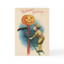 Victorian Halloween-hälsningskort