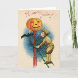 Victorian Halloween-hälsningskort Kort