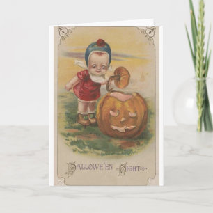 Victorian Halloween Natthälsningskort Kort
