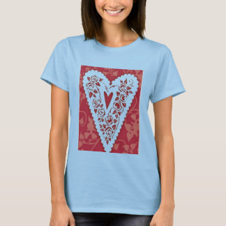 Victorian Heart Snöre T-Shirt