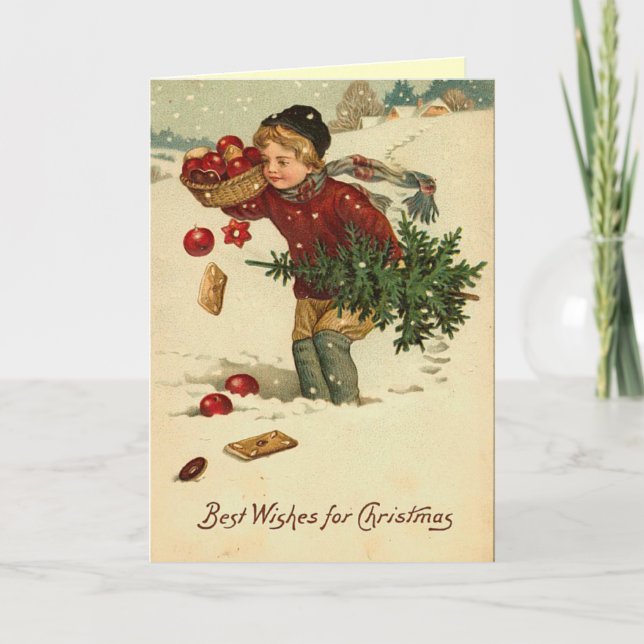 Victorian Helgdag Card Helgkort (Framsida)