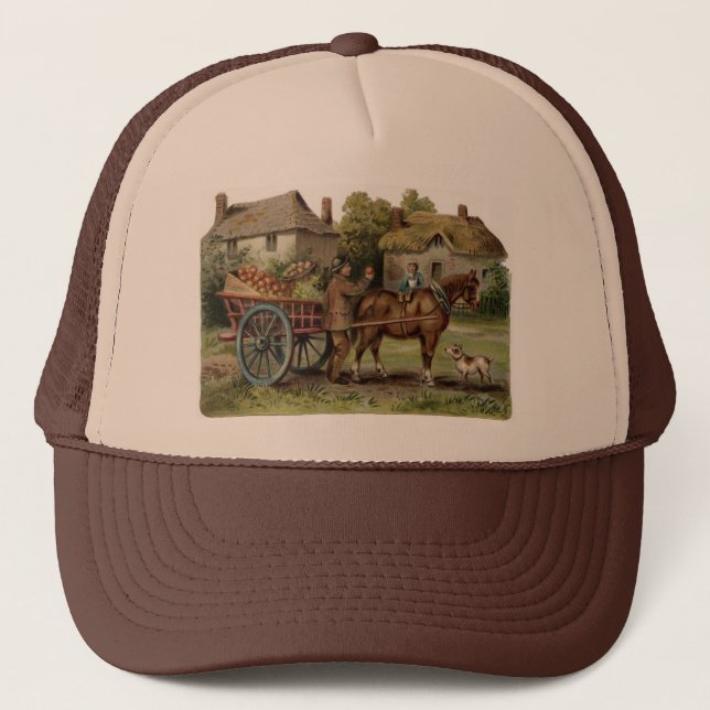 Victorian Horse Drawn Apple Cart Keps (Framsida)