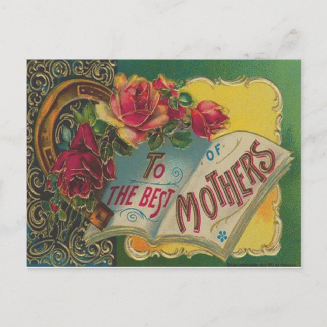 Victorian Horseshoe Mors dag Card Vykort (Framsida)