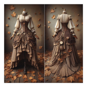 Victorian Höst löv Mode Design Fototryck