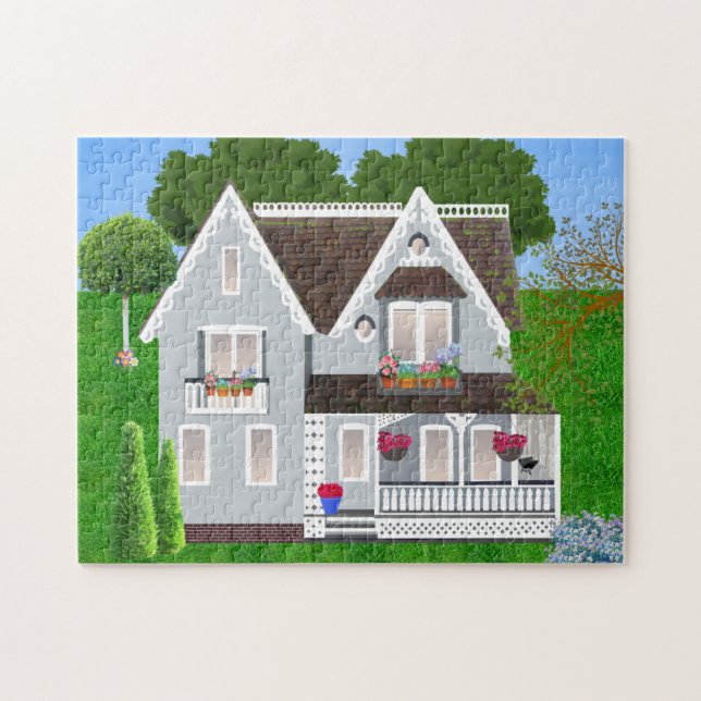 VICTORIAN HOUSE ART jigszle Puzzle Pussel (Horisontell)