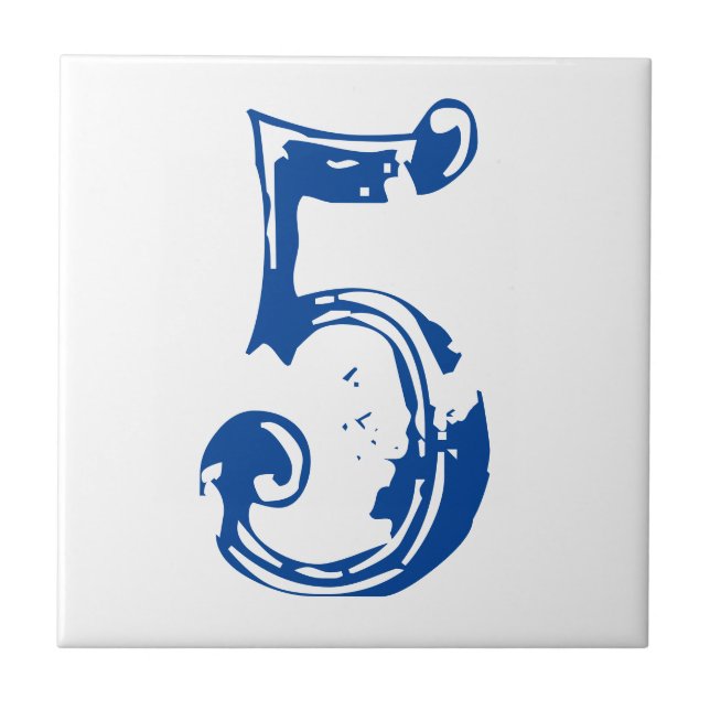 Victorian House Numbers Kakelplatta (Framsidan)
