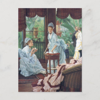 Victorian House Party Tea Mode Tissot Inbjudan Vykort