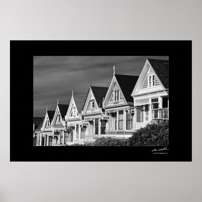 Victorian Houses på Steiner Street, Alamo Square Poster (Framsidan)