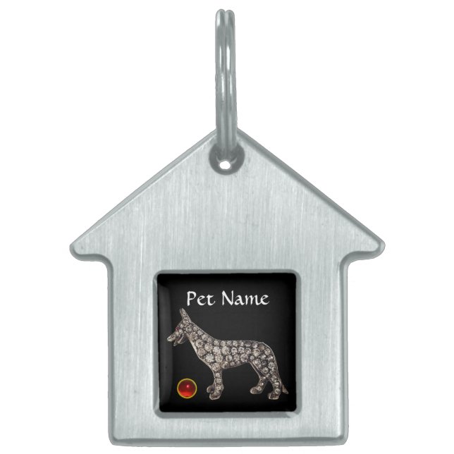 VICTORIAN HUND German Shepherd Namnbricka Husdjur (Framsidan)