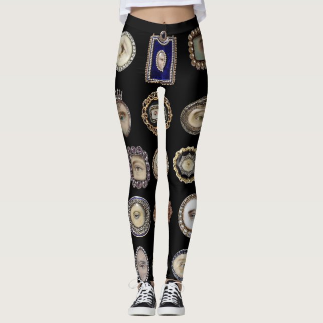 Victorian inspirerad älskare ögon, original- konst leggings (Framsida)