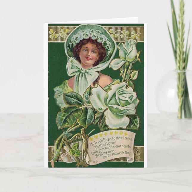 Victorian Irish Ro St. Patrick's Day Card Kort (Framsida)