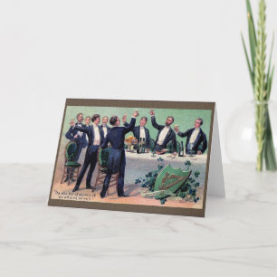 Victorian Irish Toast St. Patrick's Day Card Kort