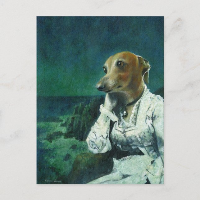 Victorian Italian Greyhound Postcard Vykort (Framsida)